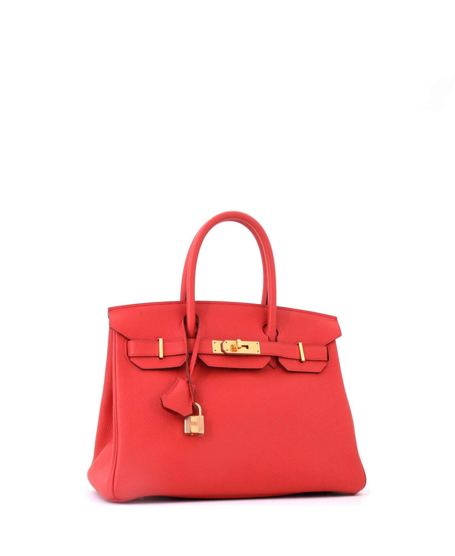 Birkin 30 Handbag Red Togo with Gold Hardware