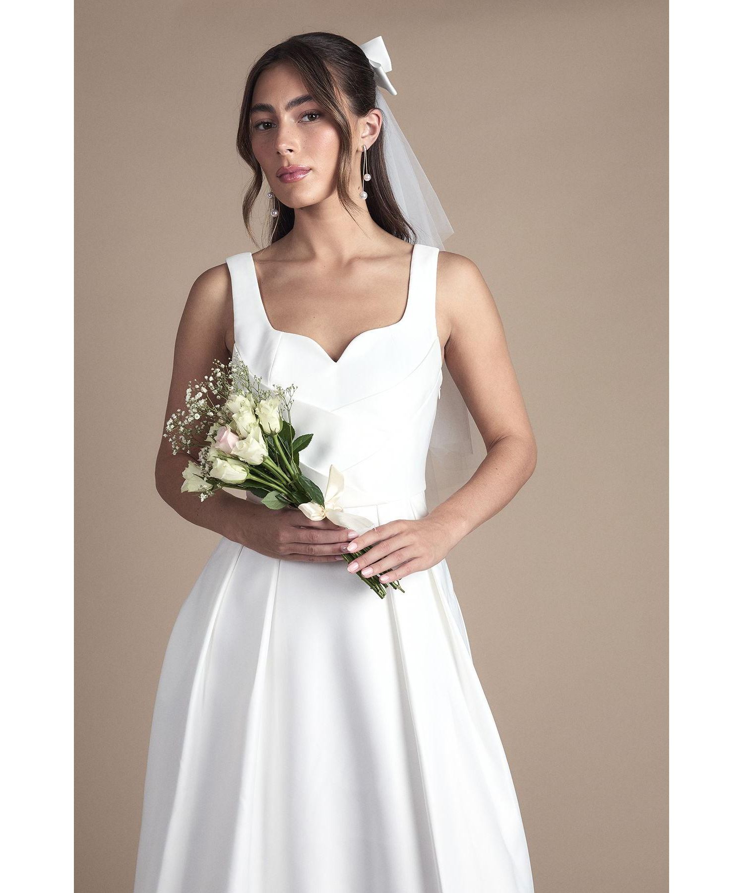 Women's Pleated Satin Maxi Dress