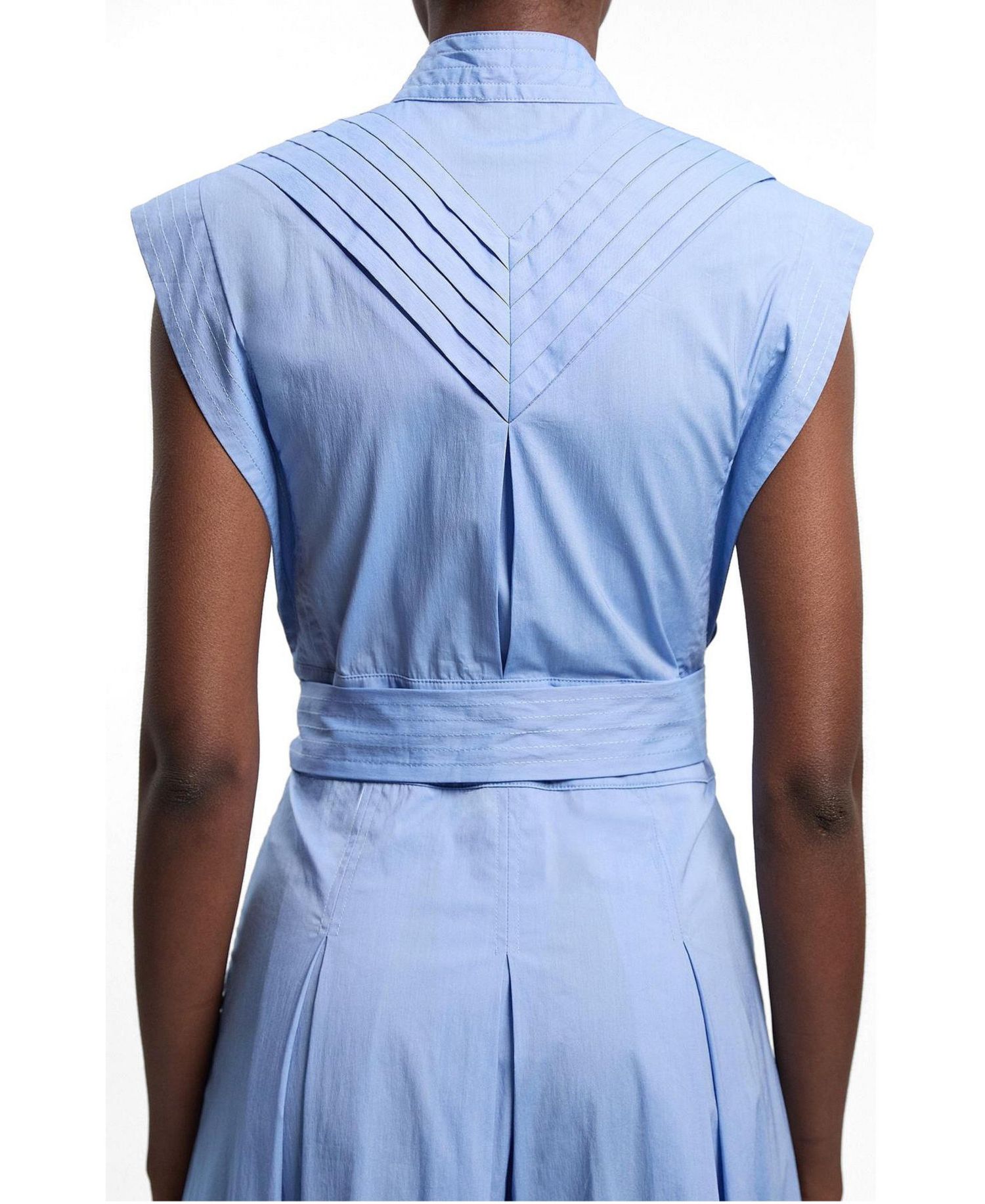 Women's Cotton Tie Waist Midi Dress