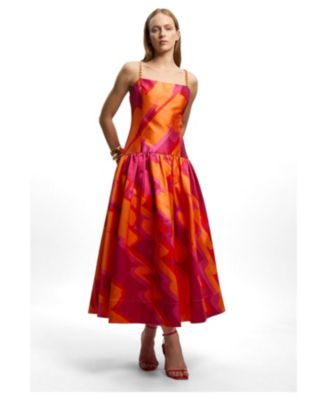 Women's Abstract Strappy Maxi Dress