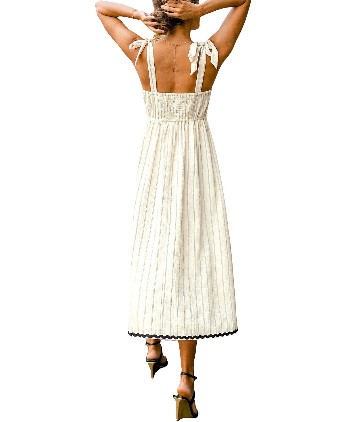 Cupshe Women's Paradise Valley Striped Midi Beach Dress view 3 — MAYCSS fashion products