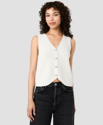 Women's Mozart V-Neck Sleeveless Rib Knit Vest