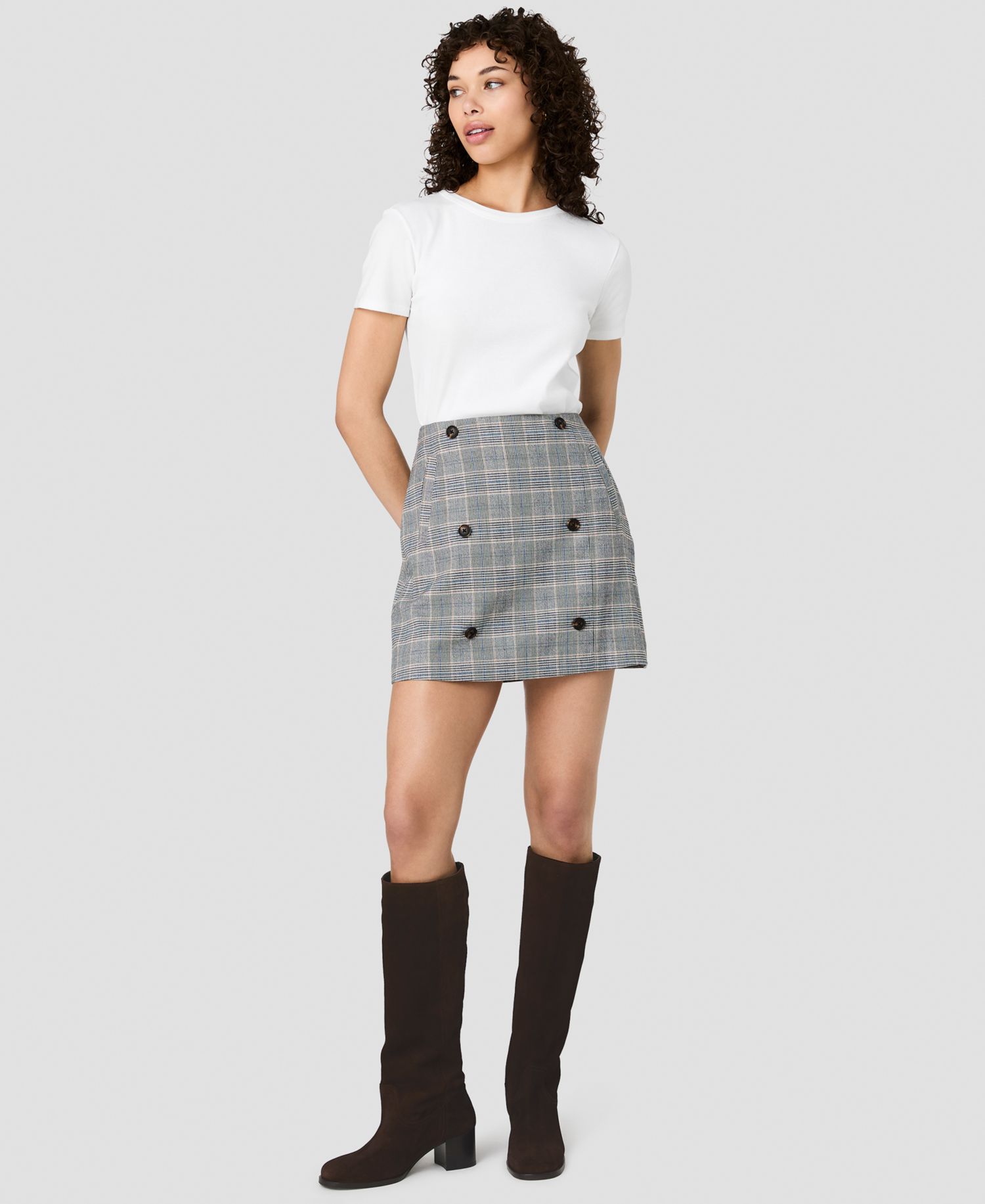 Women's Mini Fitted Zip Skirt