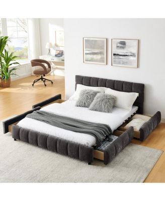 Upholstered Storage Bed with Headboard