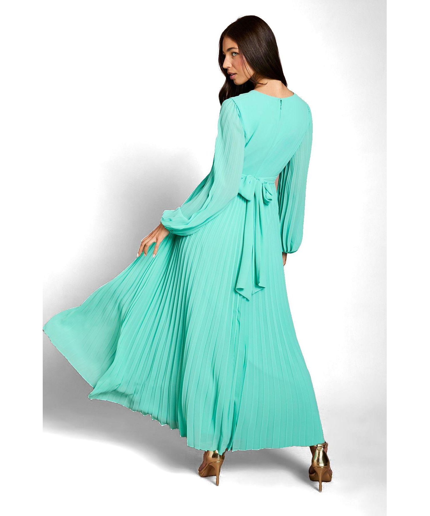 Women's Pleated Wrap Dress