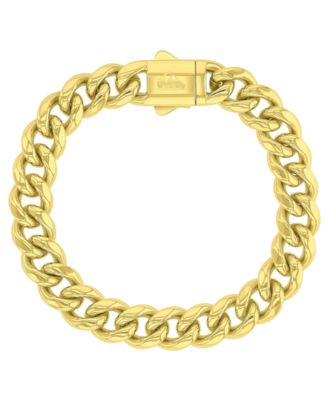 Men's Miami 18k Yellow Gold-Plated Cuban Chain Bracelet