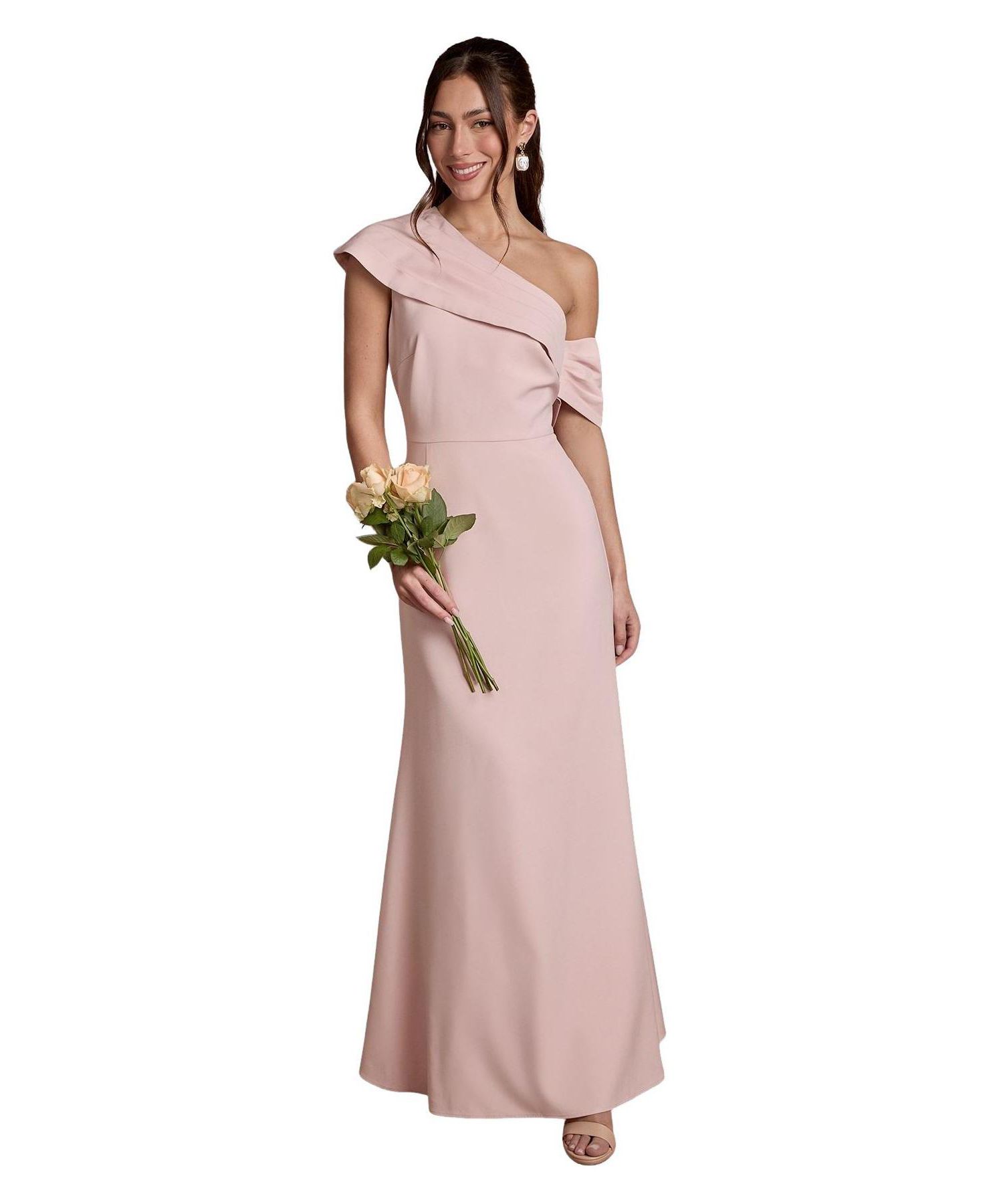 Women's One-Shoulder Asymmetric Maxi Dress