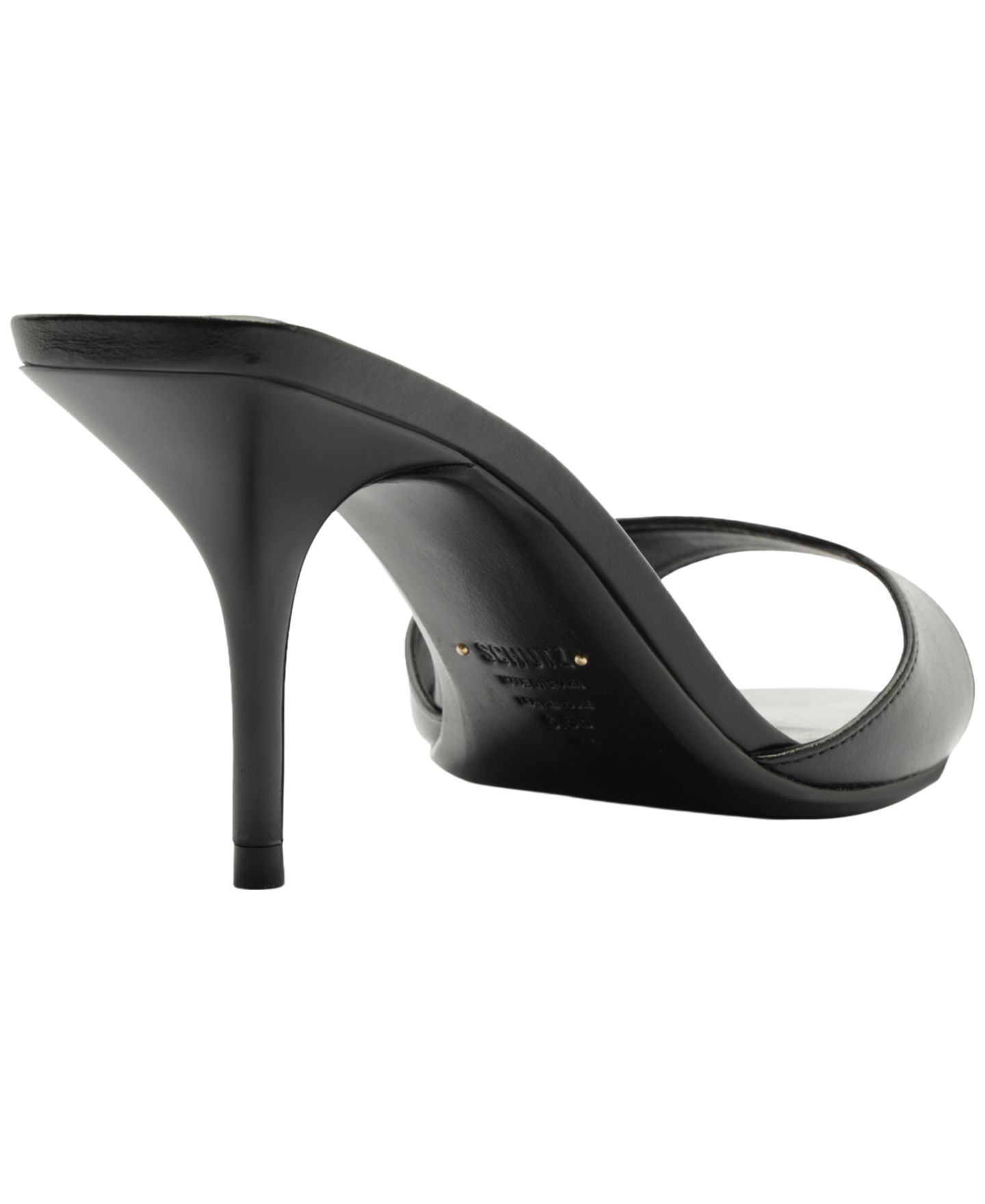 Женские сандалии Schutz Elodie Slip-On Dress Sandals, цвет: Чёрный кожаный — фото 7