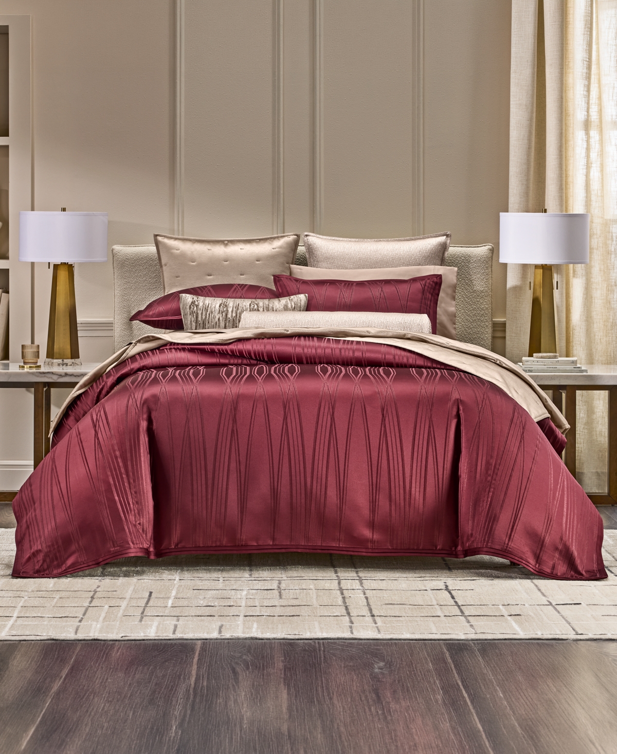Hotel Collection Arcadia 3-Piece Duvet Cover Set, Full/Queen, Macy's Exclusive