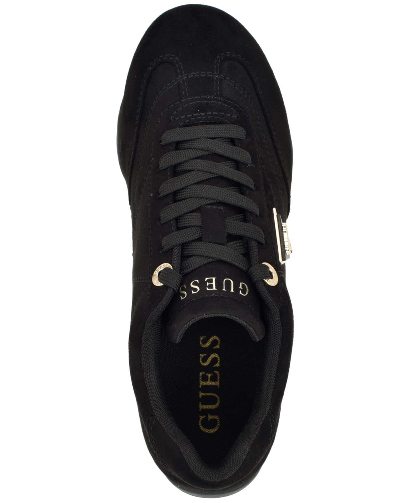 Женские кроссовки GUESS Gabena Logo Lace-Up Retro, цвет: Чёрный — фото 4