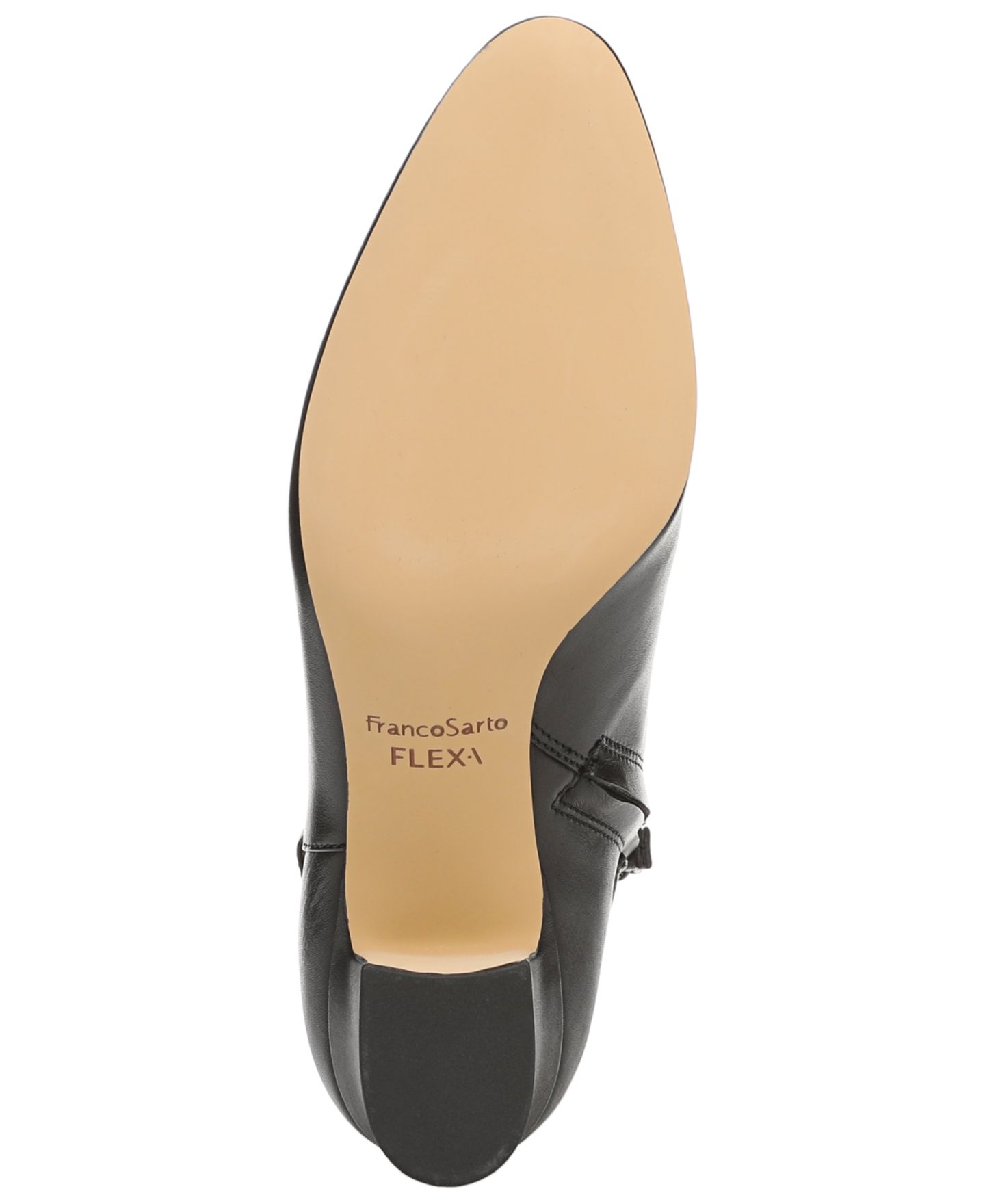 Женские ботинки Franco Sarto Flexa Caden Pointed Toe Zip Short Booties, цвет: Чёрный кожаный — фото 5