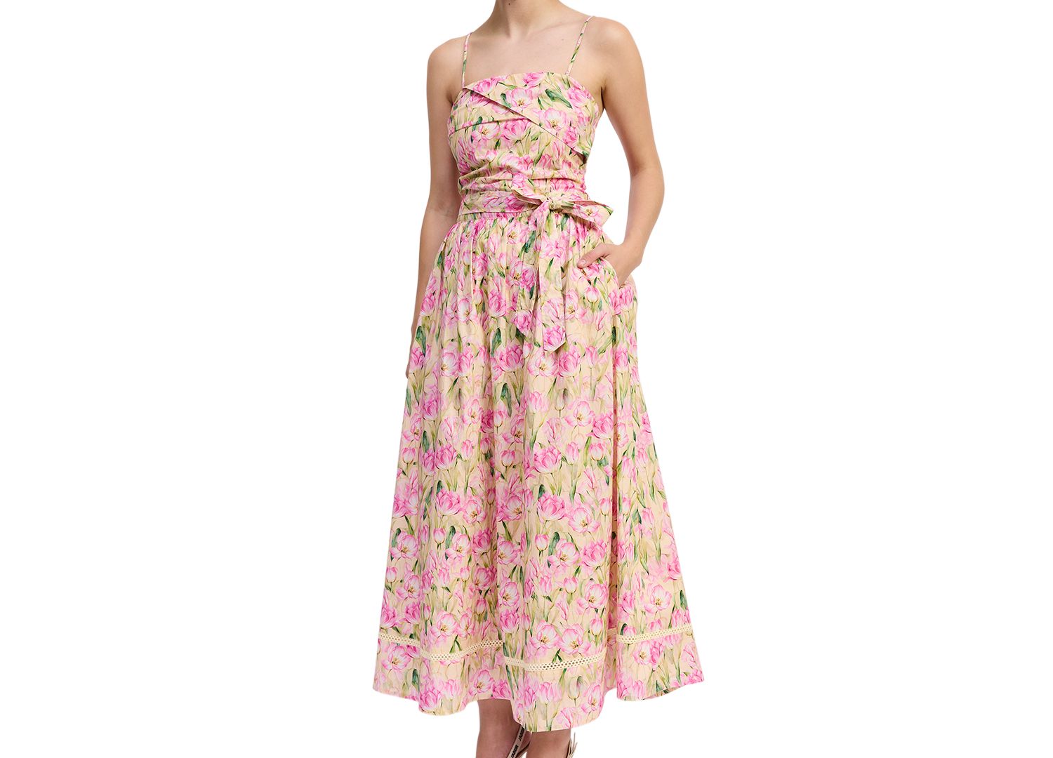 Women's Arya Straight Neck Maxi Dress
