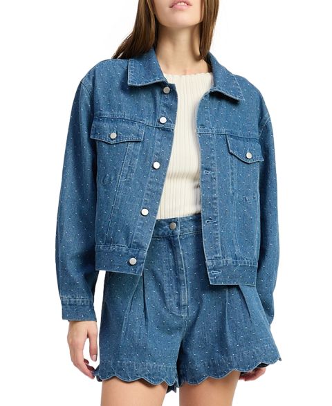 Женские куртки En Saison Heidi Collared Denim Jacket