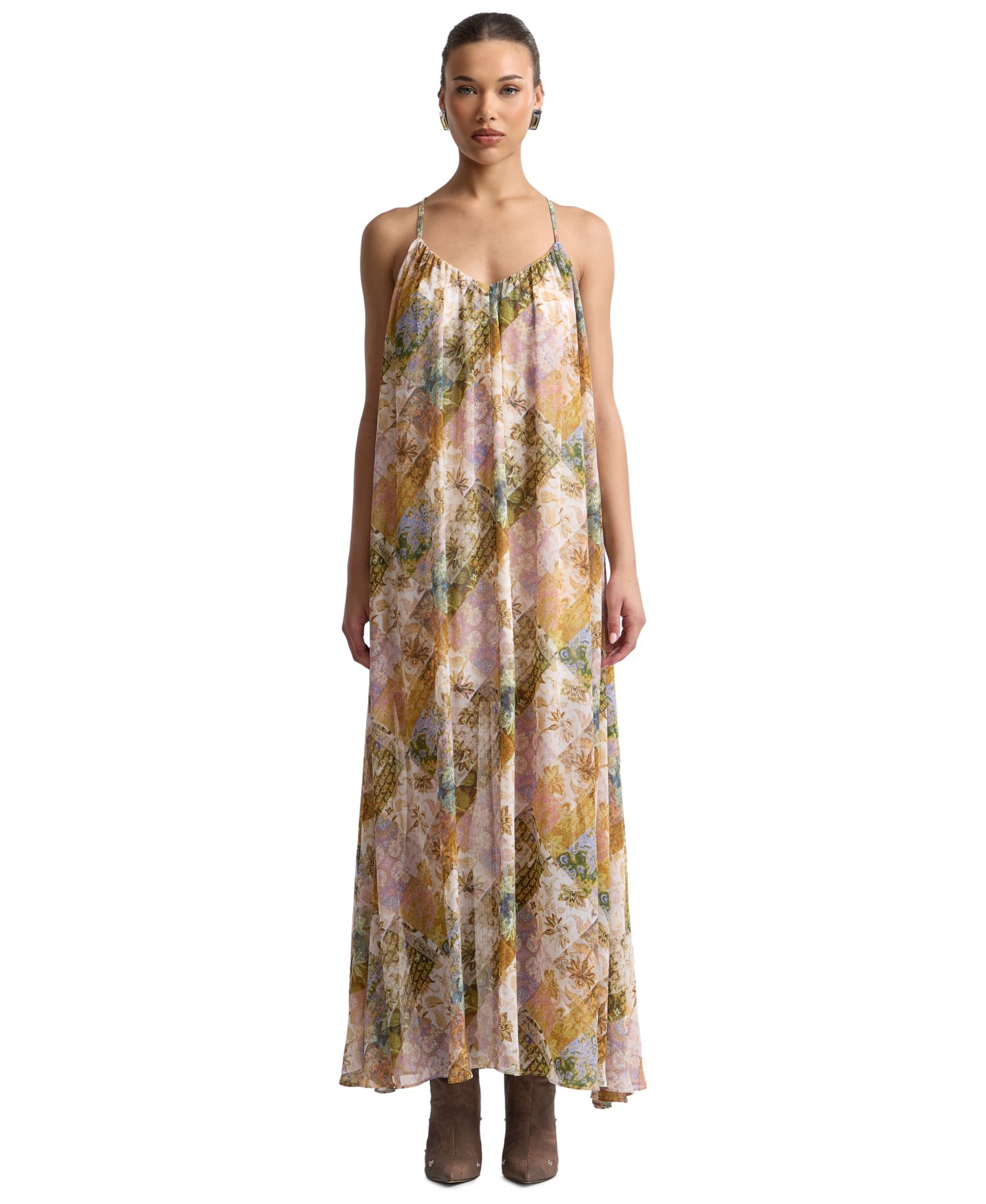 Women's Plunging Neckline A-Line Dress