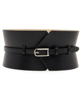 Textured Corset Wide Sash Belt
