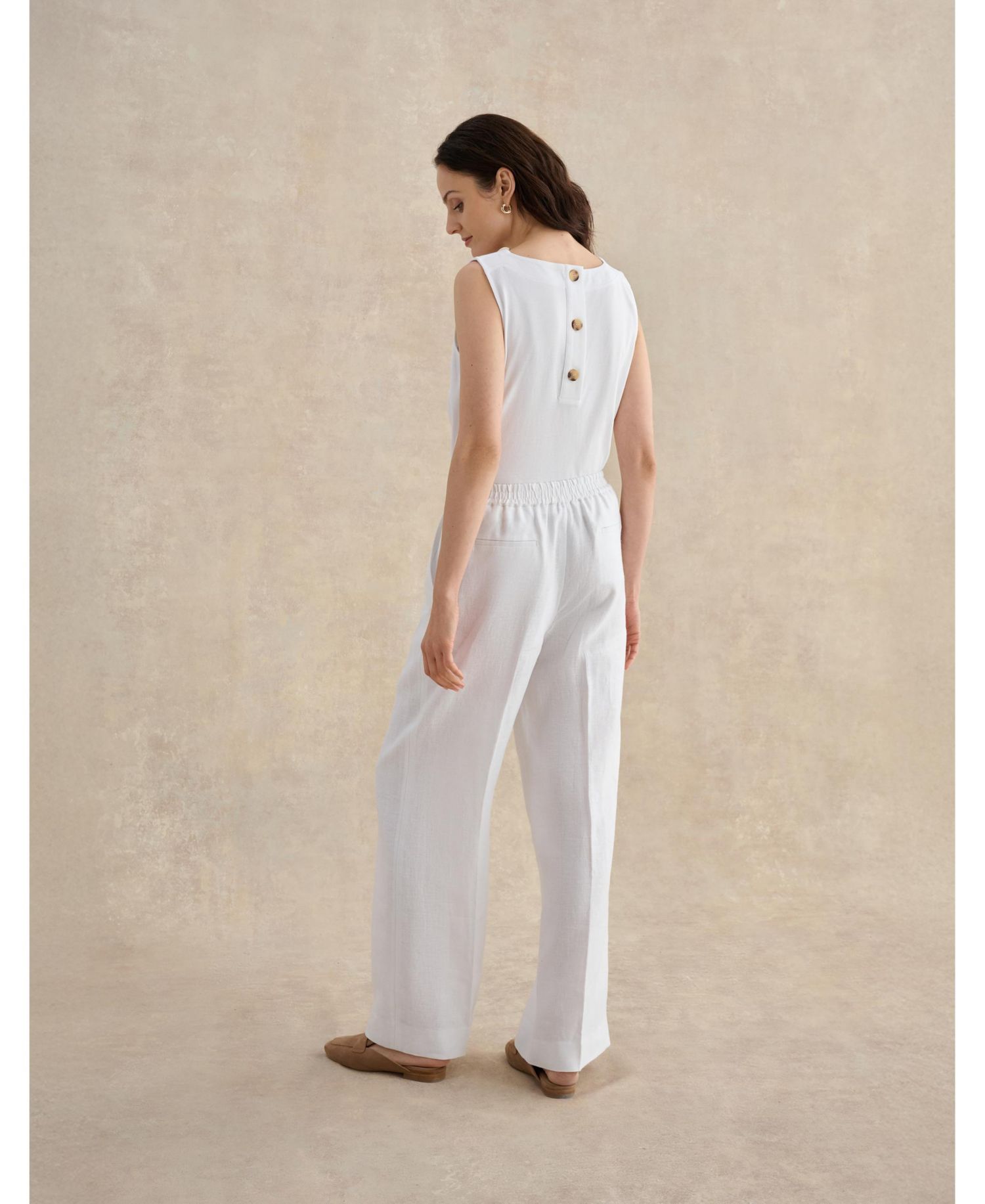 Women's Alessia High-Waist Linen Trousers