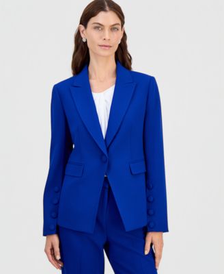 Women's Single-Button Peak-Lapel Blazer