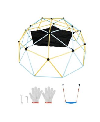 Climbing Dome Geometric Dome Climber with Hammock Swing Jungle Gym