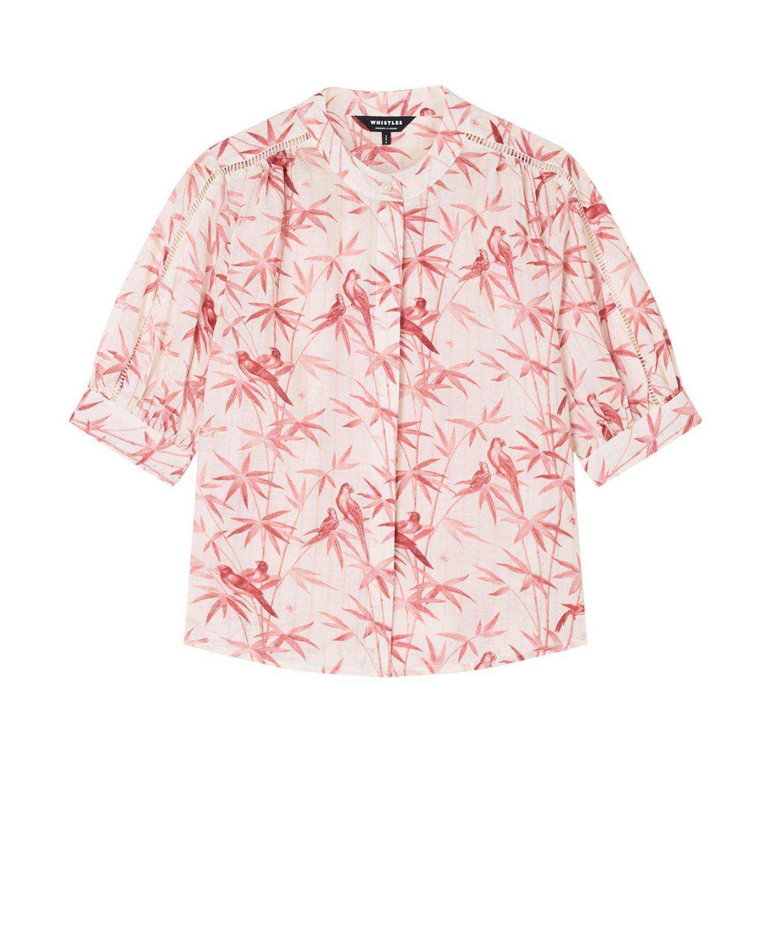 Women's Tropical Bird Textured Shirt