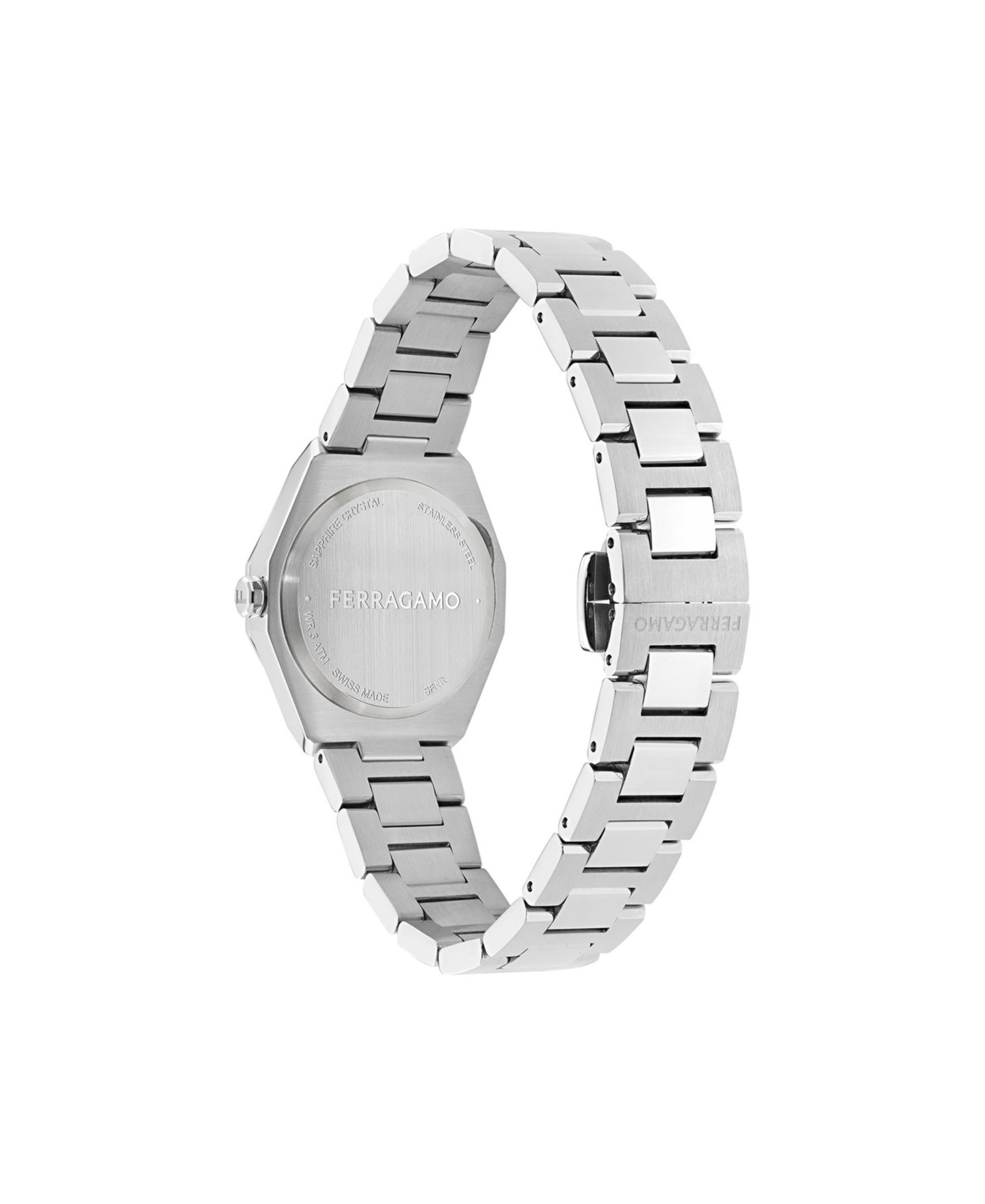 Женские часы Ferragamo Edge Silver Stainless Steel Bracelet Watch 28mm — фото 3
