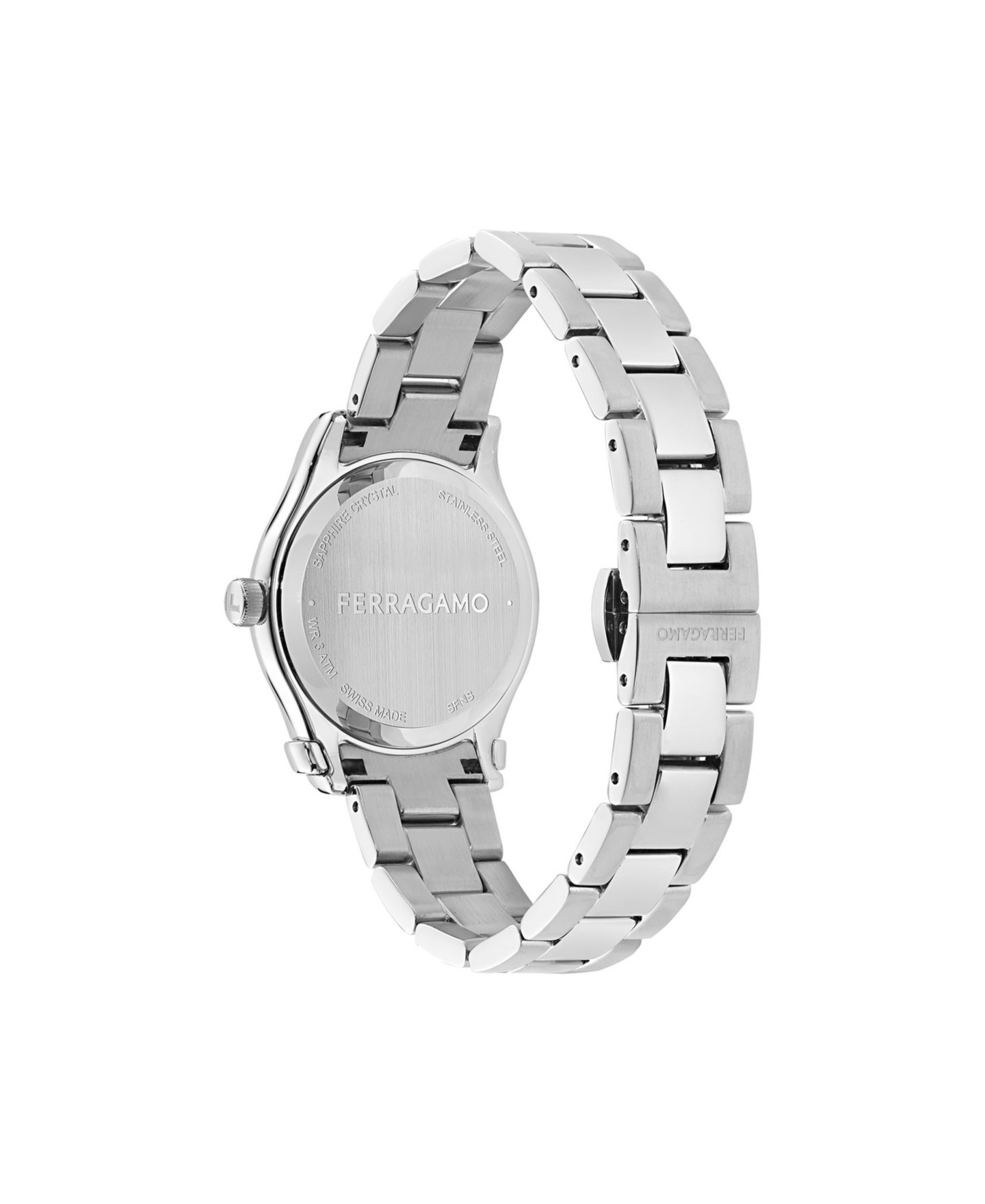 Женские часы Ferragamo 1927 Silver Stainless Steel Bracelet Watch 33mm — фото 3