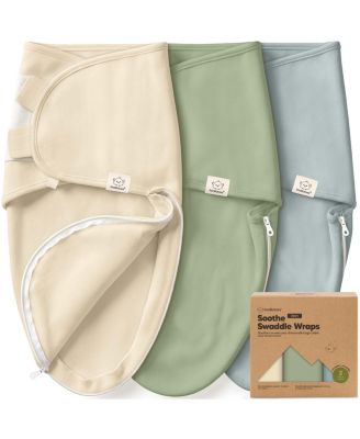3pk Soothe Zippy Baby Swaddles, Newborn Sleep Sacks, Zipper Swaddle, Wearable Swaddle Blanket