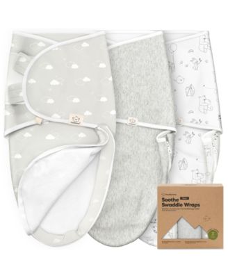 3pk Soothe Zippy Baby Swaddles 0-3 Months, Newborn Sleep Sacks, Zipper Swaddle, Wearable Swaddle Blanket