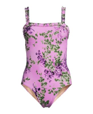 Women's Tugless Pleated Ruffle One Piece