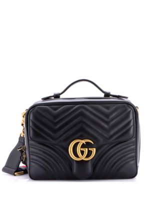 Small GG Marmont Zip Around Camera Bag Matelasse Leather