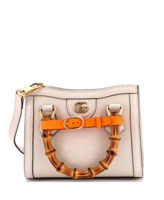 Mini Diana NM Bamboo Handle Tote Leather