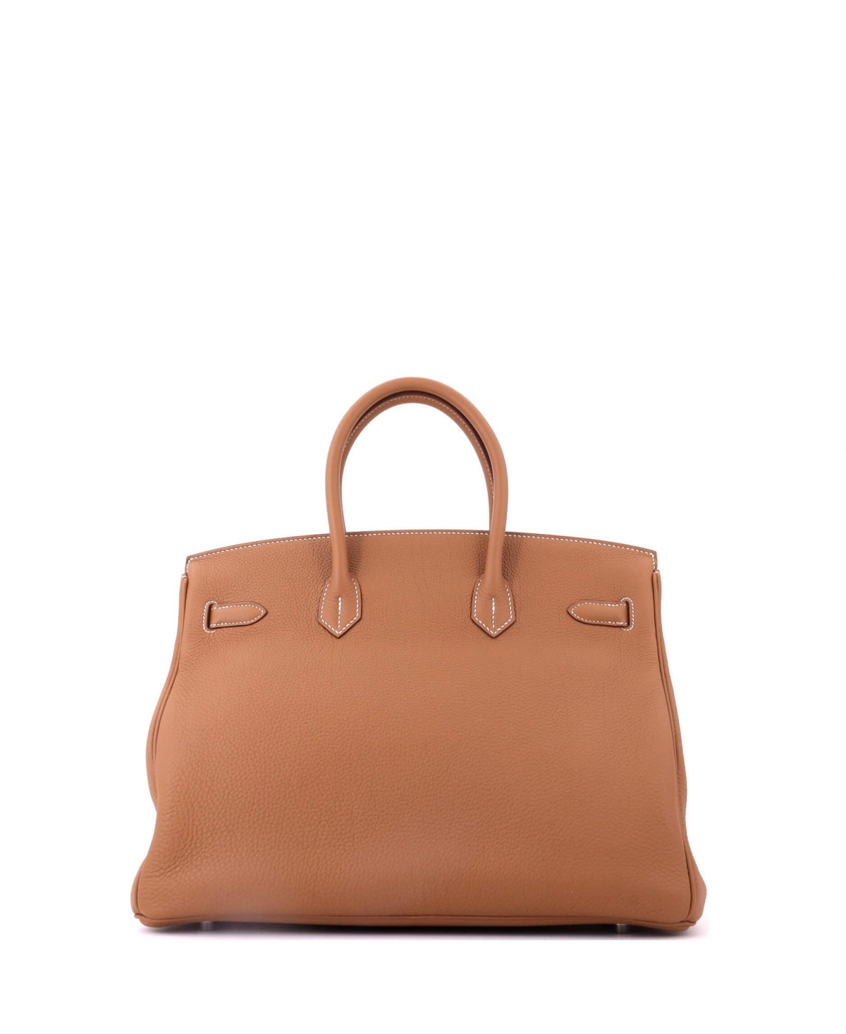 Pre-Owned HERMES Birkin 35 Handbag Brown Togo with Palladium Hardware
