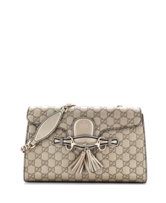 Medium Emily Chain Flap Bag Guccissima Leather