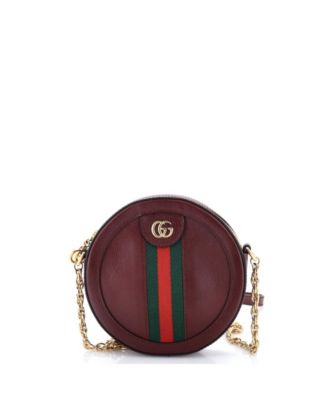 Mini Ophidia Round Shoulder Bag Leather