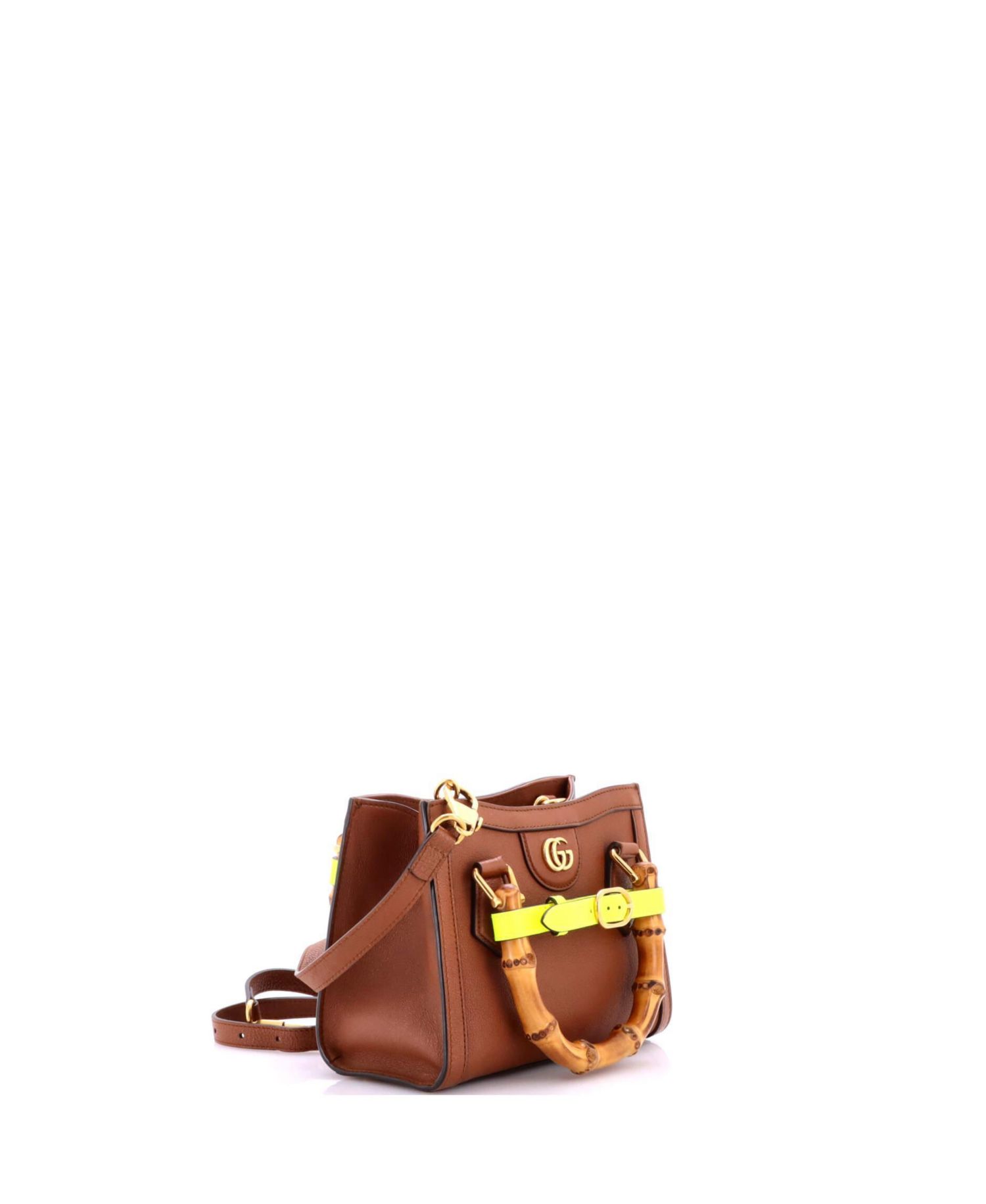 Mini Diana NM Bamboo Handle Tote Leather