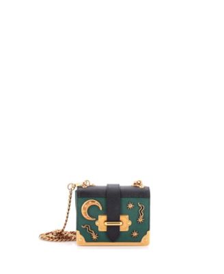 Micro Cahier Crossbody Bag Embellished Leather
