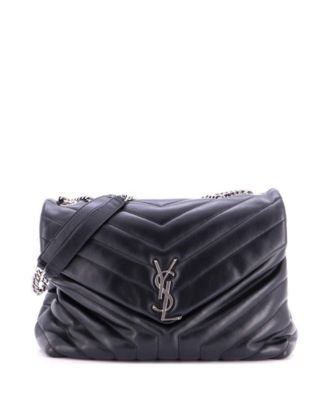 Medium Loulou Shoulder Bag Matelasse Chevron Leather