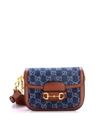 Mini Horsebit 1955 Shoulder Bag GG Denim