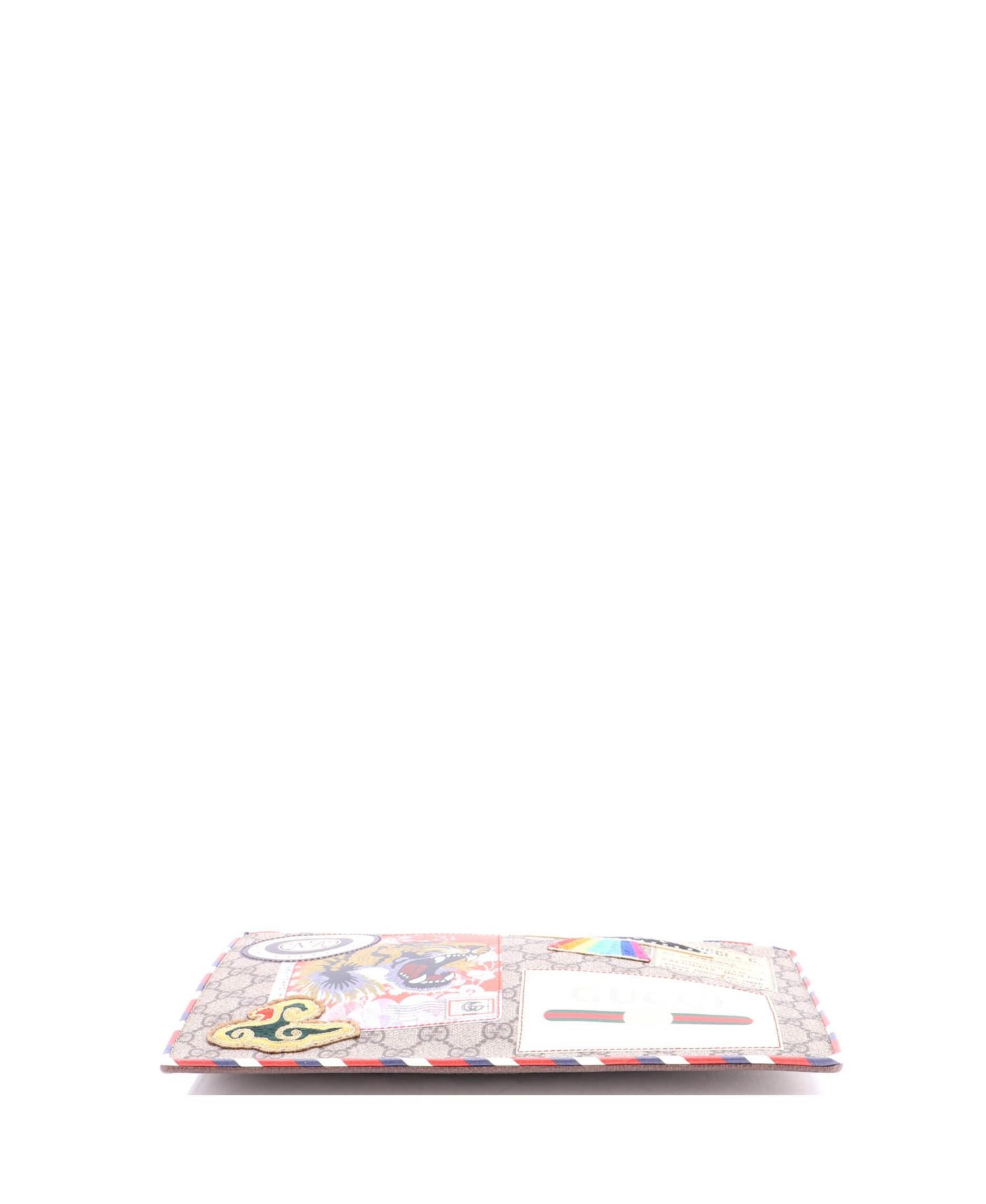 Courrier Pouch GG Coated Canvas with Applique
