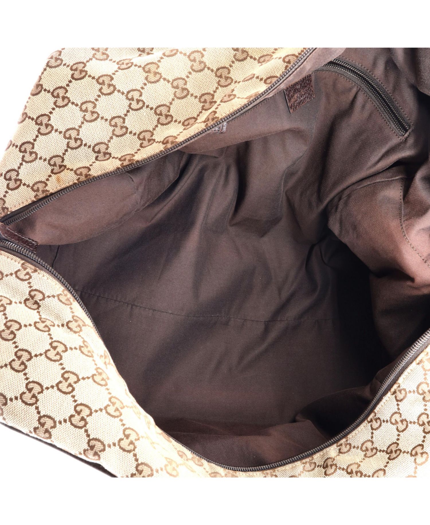 Large Web Strap Side Snap Carry On Duffle Bag GG Canvas