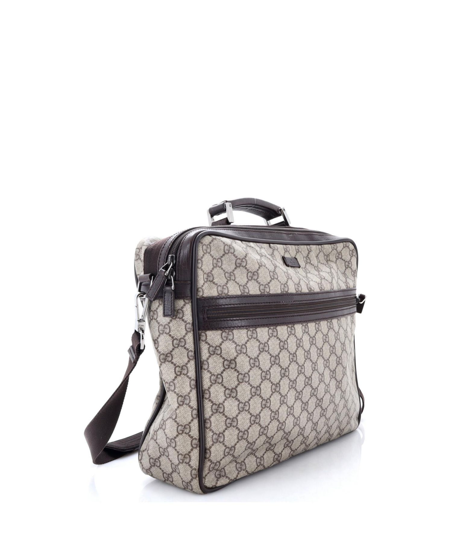 Large Front Zip Camera Bag GG Coated Canvas