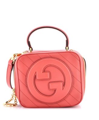 Blondie NM Top Handle Shoulder Bag Diagonal Quilted Leather