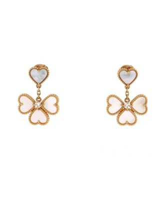 Sweet Alhambra Effeuillage Heart Earrings