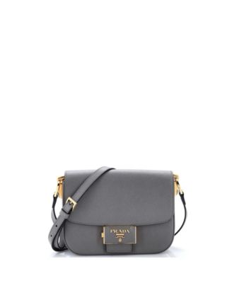 Small Embleme Flap Bag Saffiano Leather