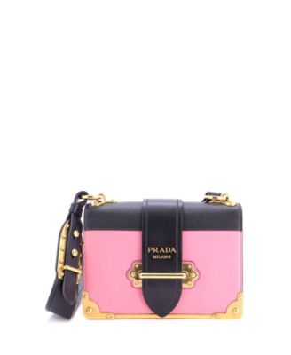 Small Cahier Crossbody Bag Leather and Saffiano Leather