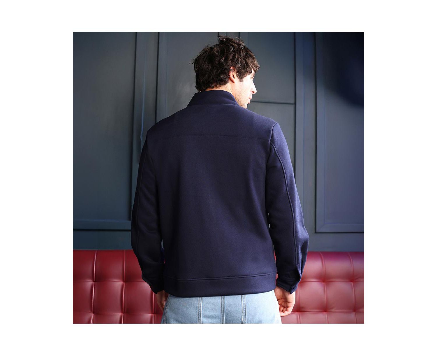 Men's Panel-Stitch Knit Sweatshirt