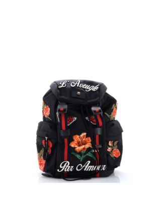 Small Techpack Backpack Embroidered Techno Canvas
