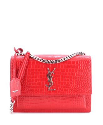 Medium Sunset Crossbody Bag Embossed Leather
