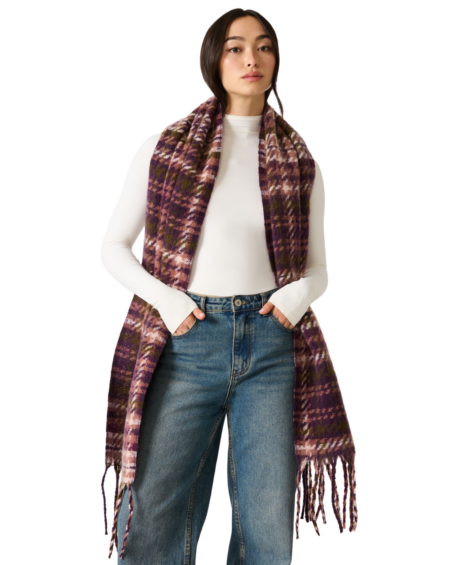 Brushed Twill Tartan Lofty Scarf