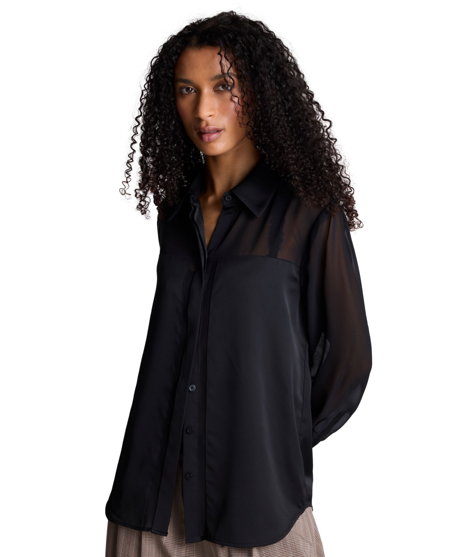 Women's Long-Sleeve Button-Front Shirt