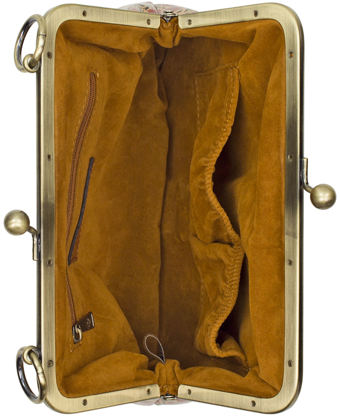 Женская сумка Patricia Nash Vione Small Leather Kisslock Frame Crossbody, цвет: Состаренный — фото 4
